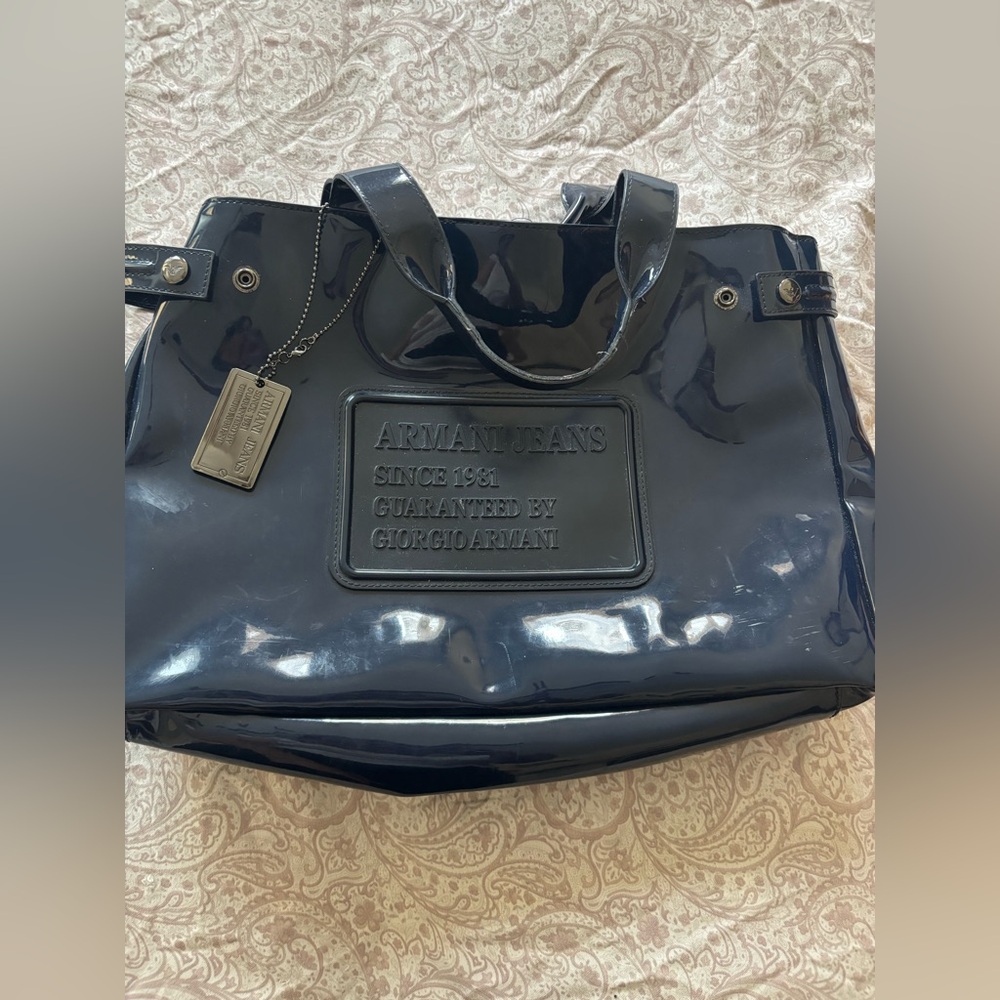 Armani Jeans Navy Tote Bag